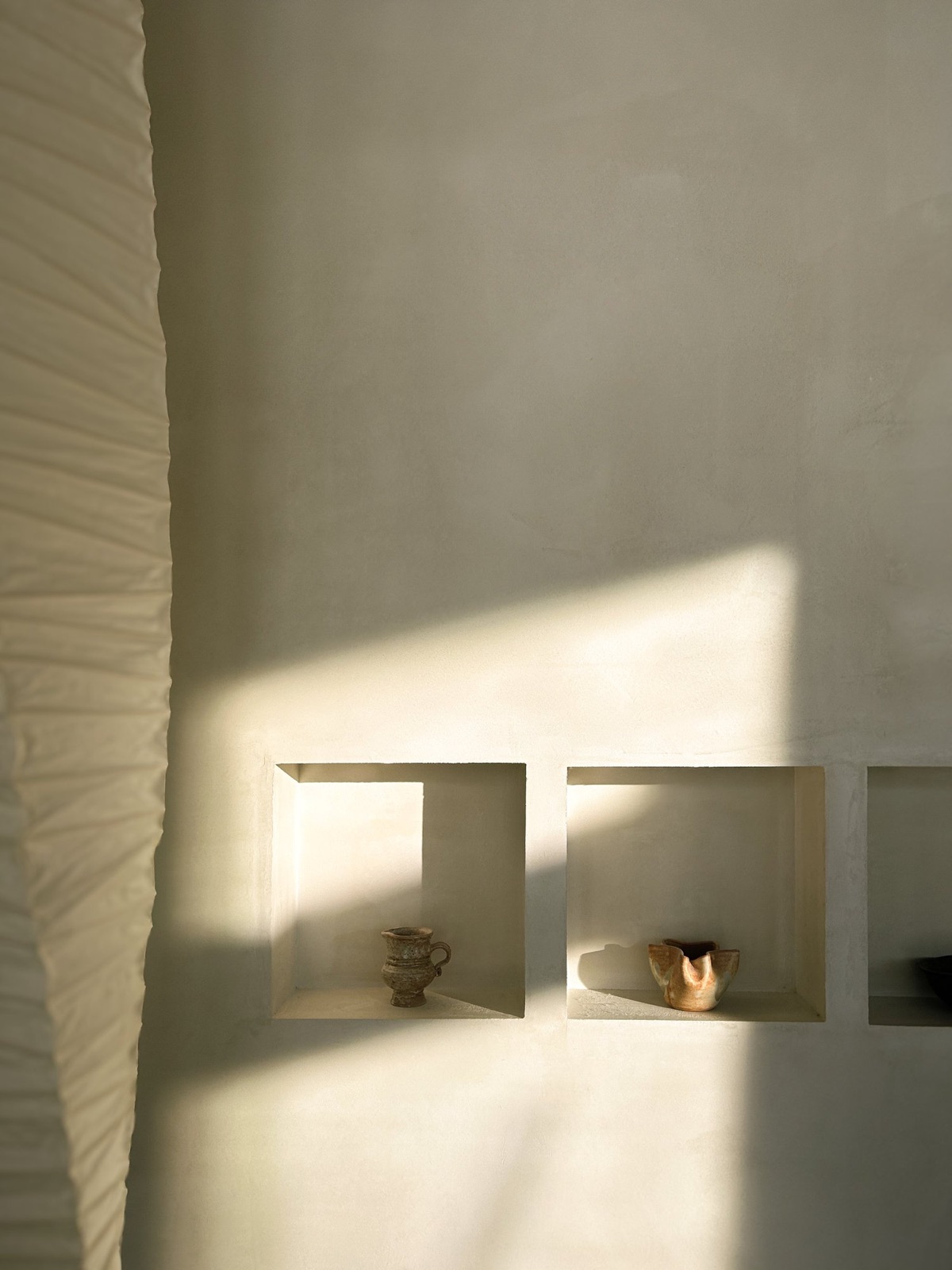 Bedroom wall in early morning light
