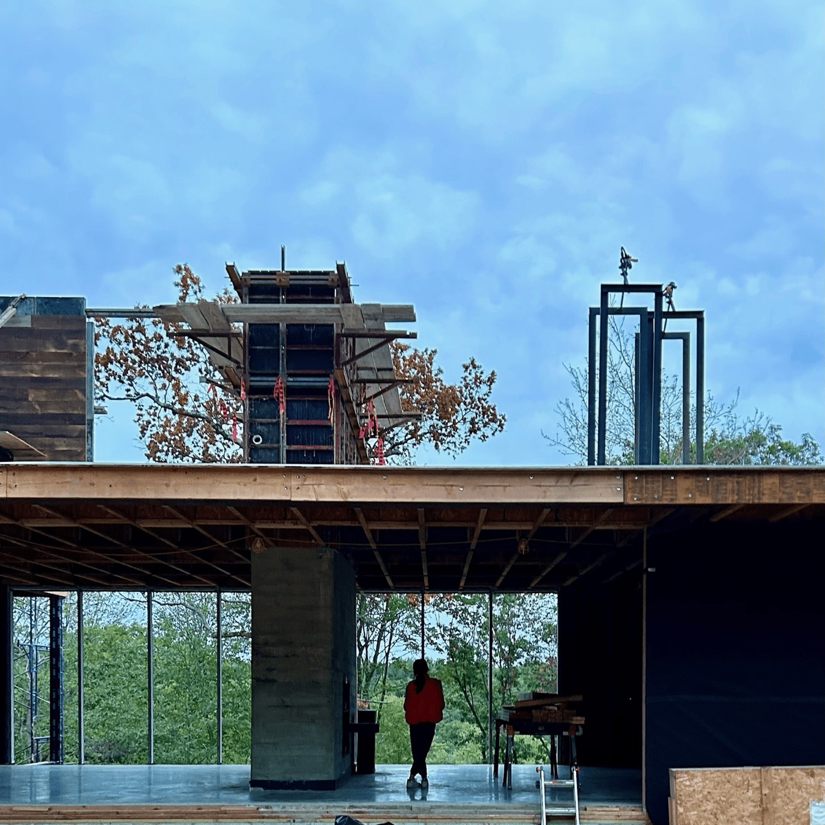 Garrison House during construction