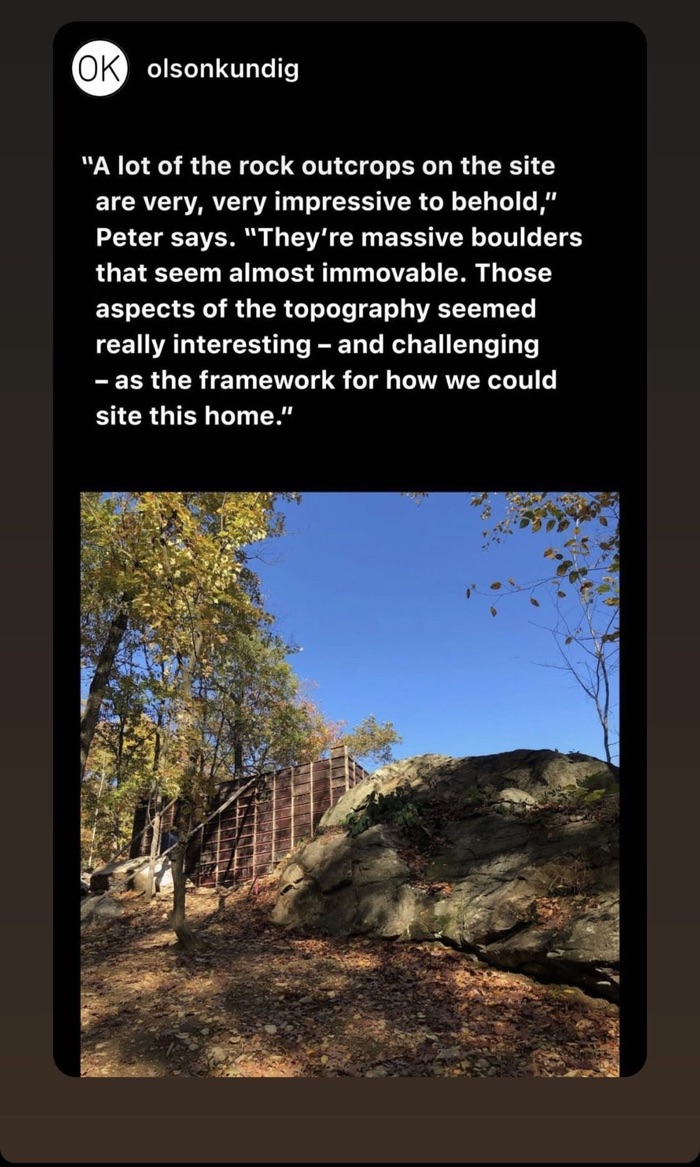Olson Kundig Instagram story on Garrison House, part 6