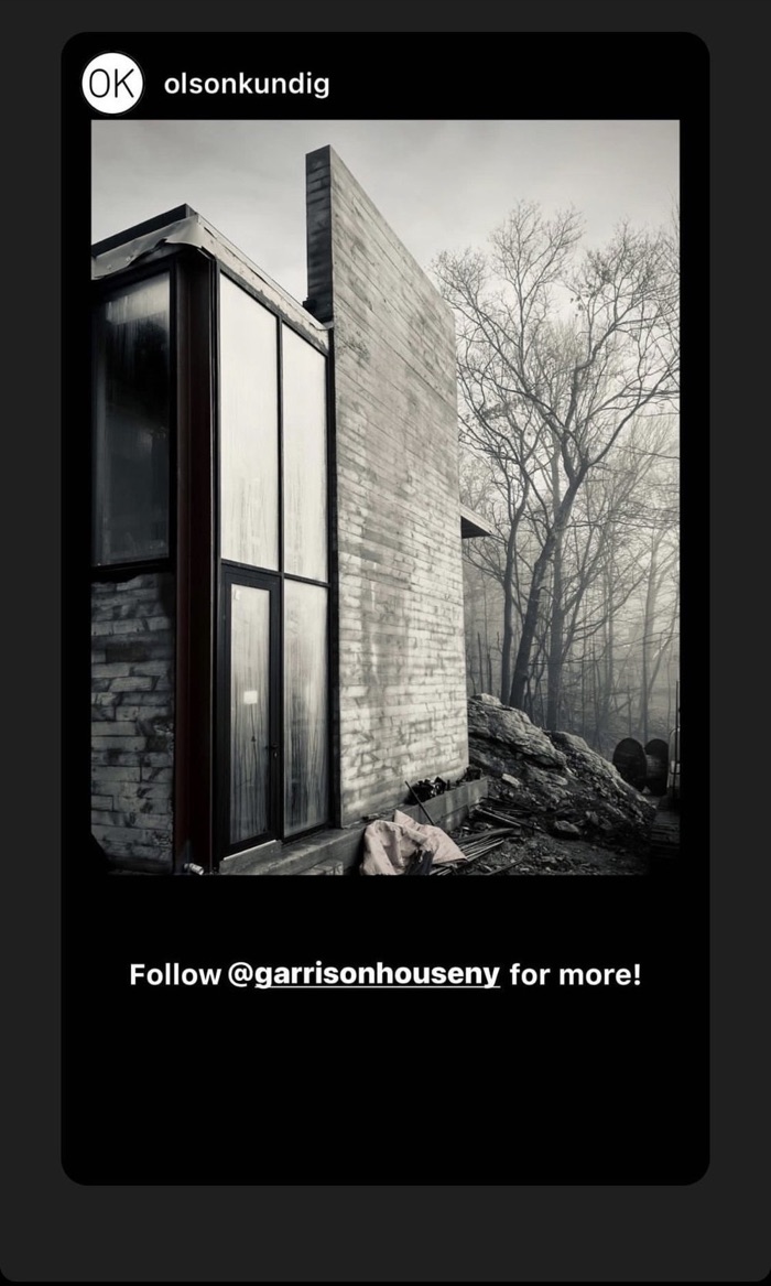 Olson Kundig Instagram story on Garrison House, part 8