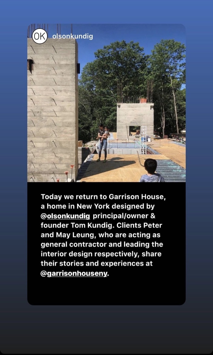 Olson Kundig Instagram story on Garrison House, part 9