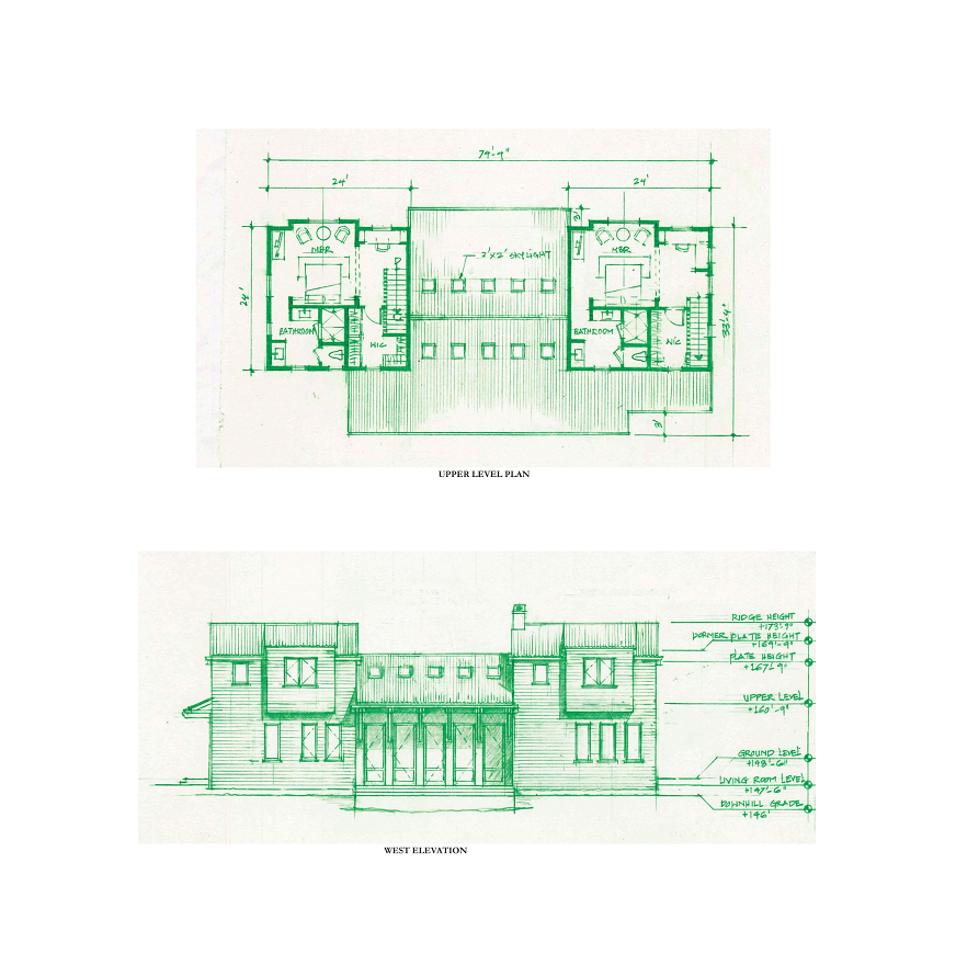 Architectural sketch of the Hudson Valley reconstruction